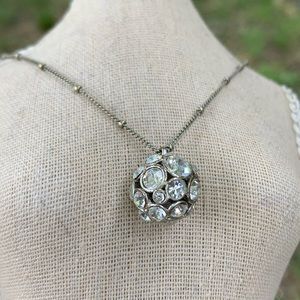 Fossil Diamond Sphere Necklace